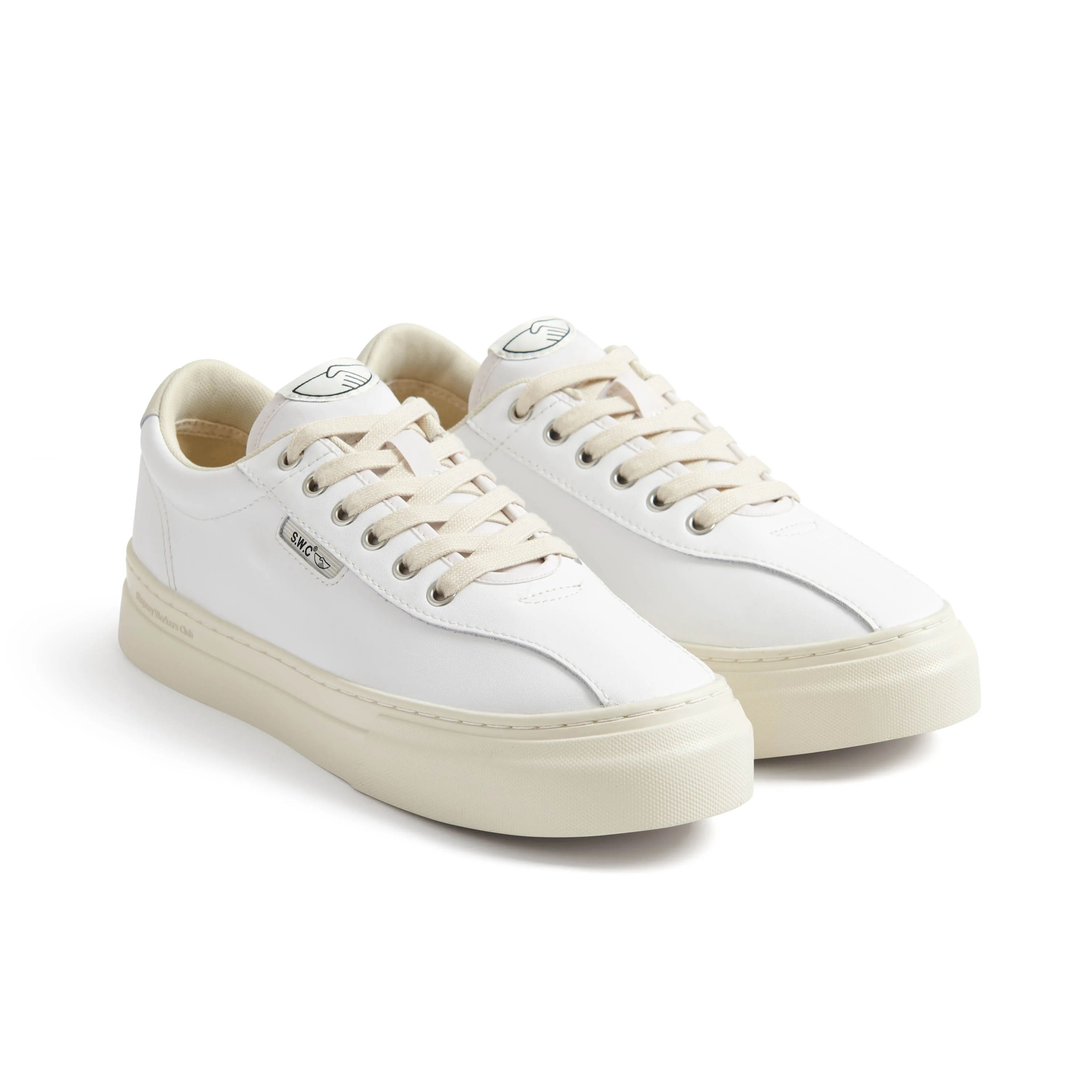 DELLOW 02 CUP LEATHER WHITE - Image 3