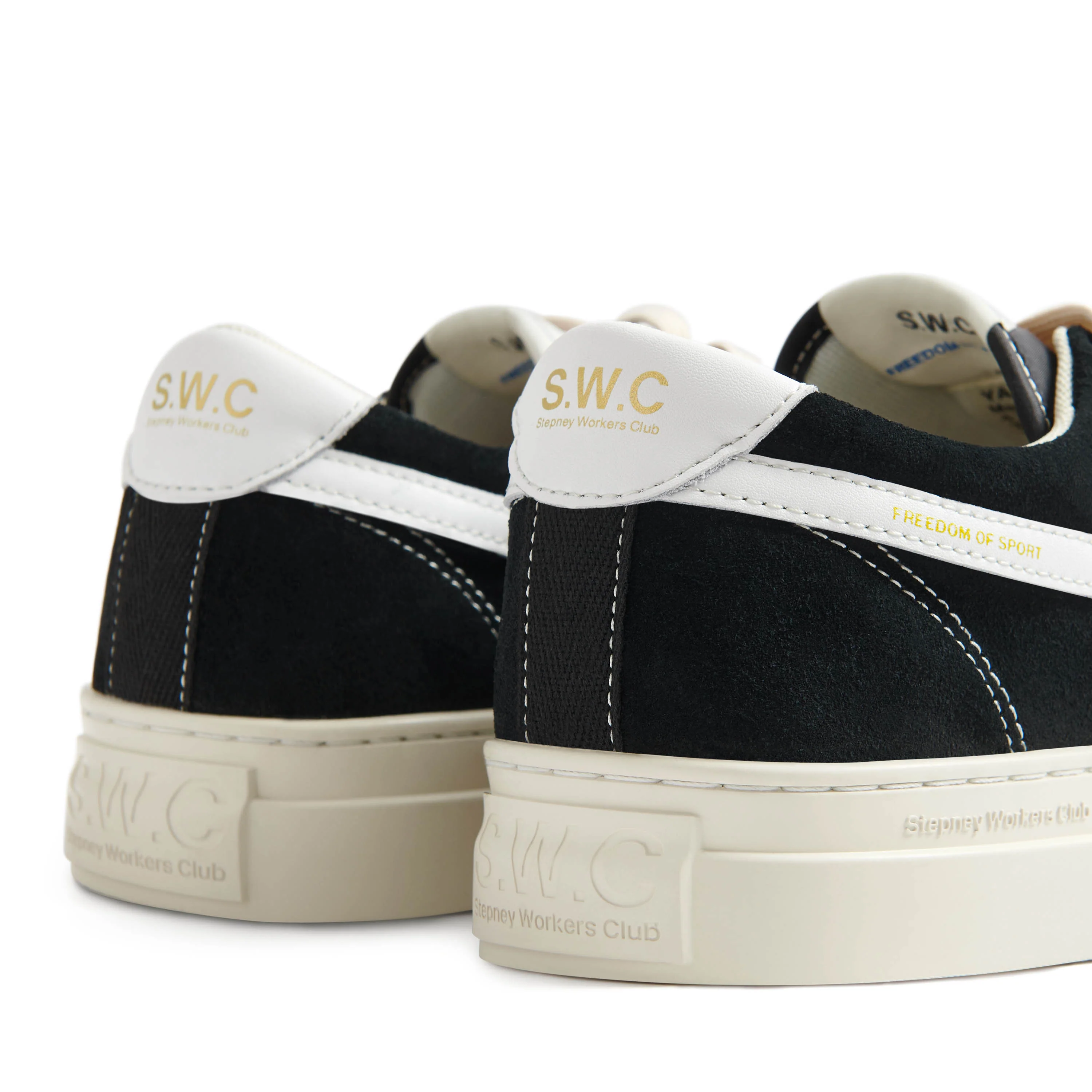 DELLOW S-STRIKE CUP SUEDE BLACK-WHITE - Image 4